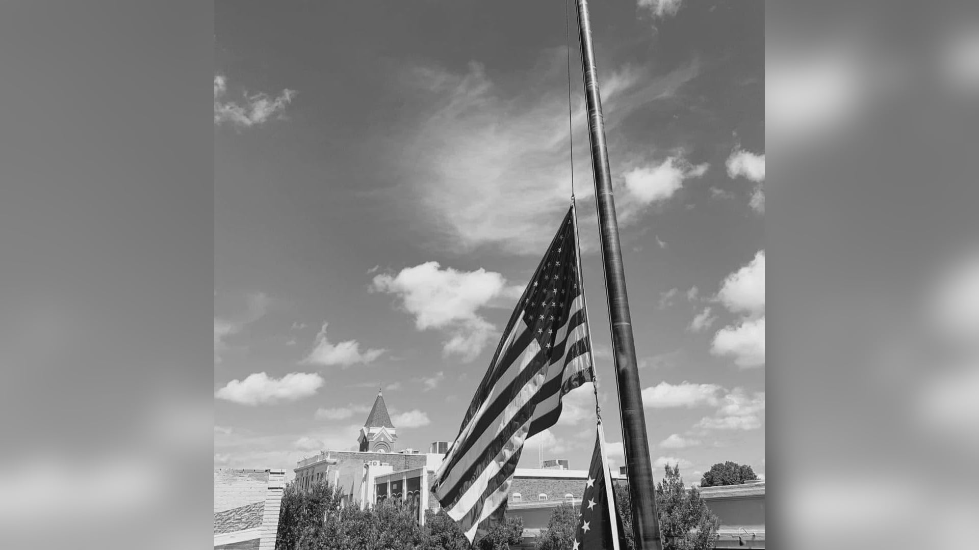 Flags at Statesboro City Hall lowered to half-staff honoring Bulloch County public defender