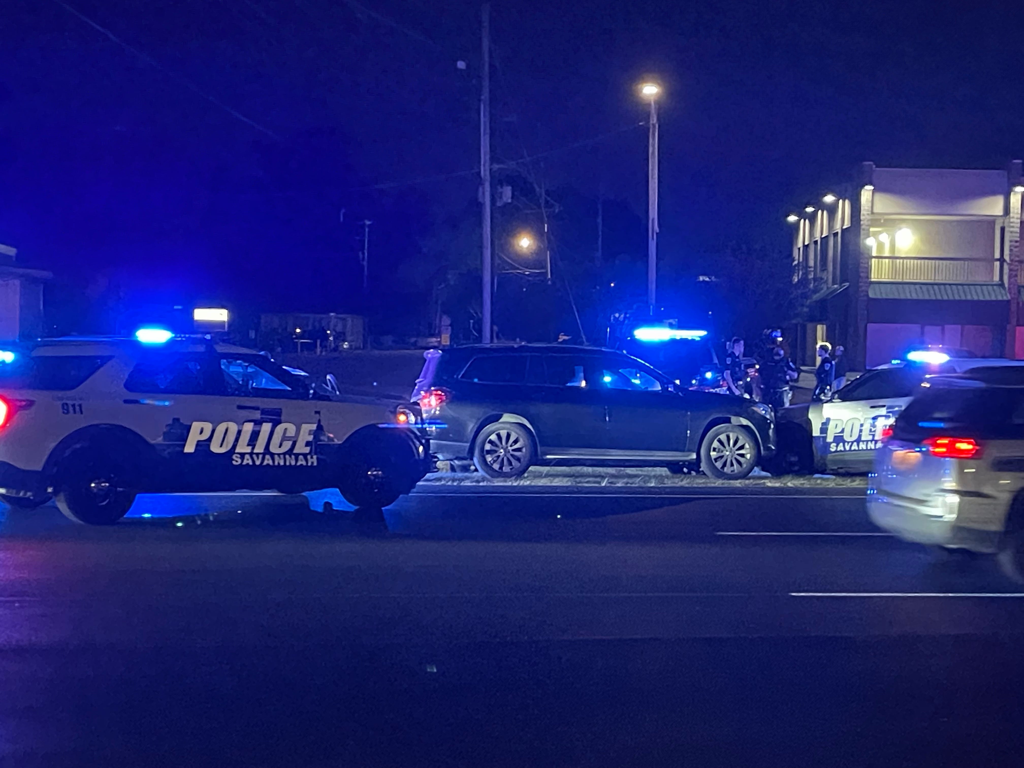 Heavy police presence along Augusta Road in Savannah