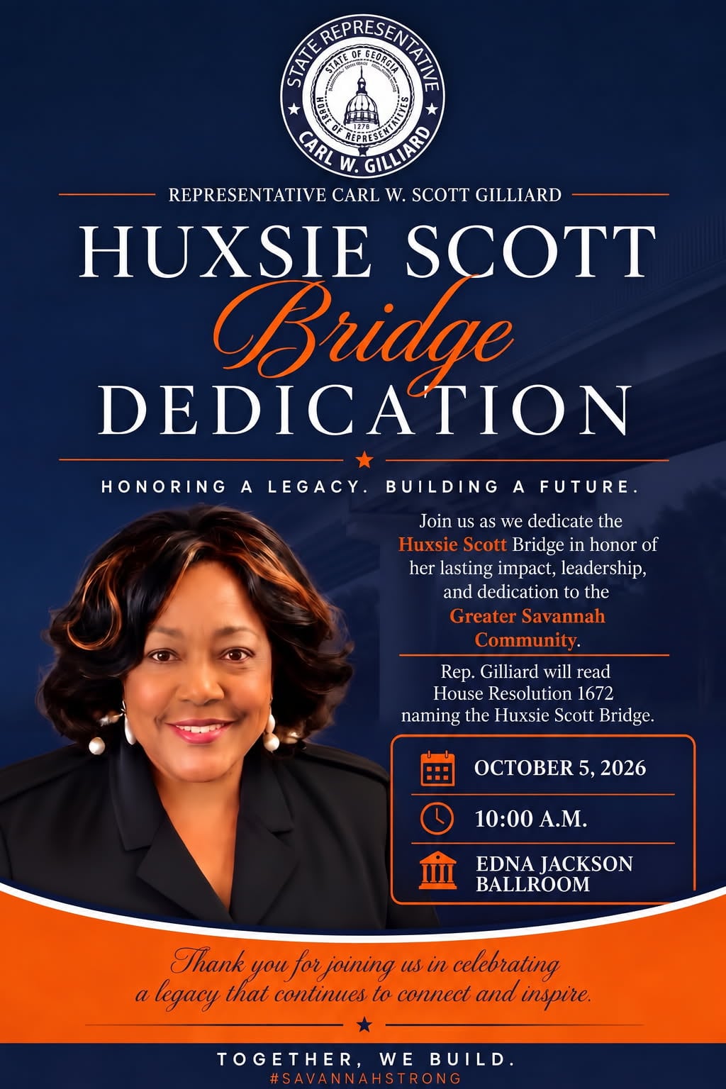 Bridge dedication to honor Huxsie Scott at Savannah State University