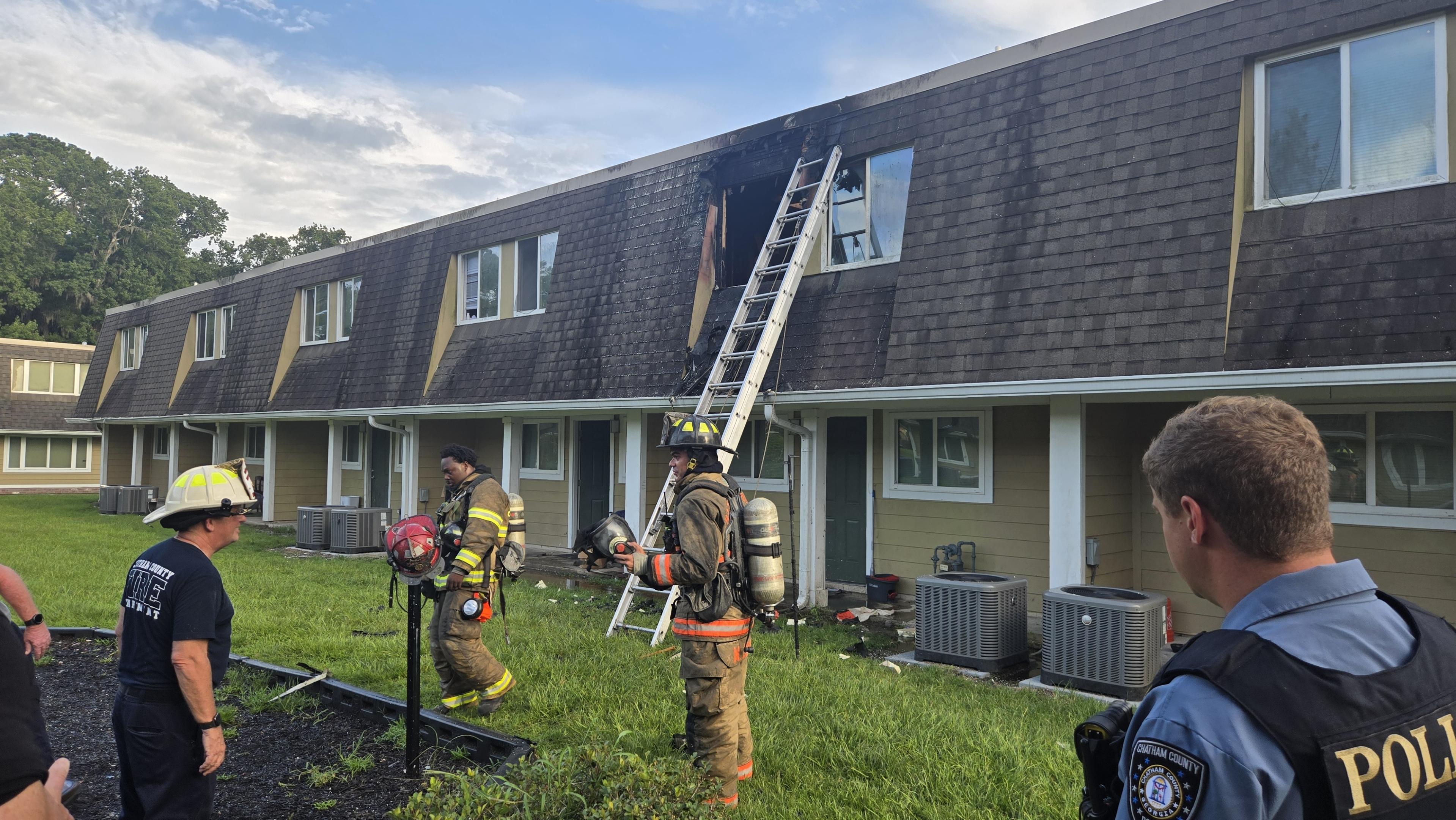 Four displaced after fire at Westlake Apartments in Chatham County