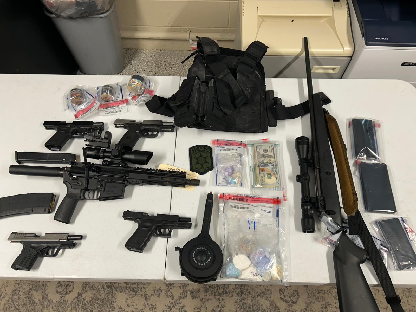 Weapons seized by the Jasper County Sheriff's Office
