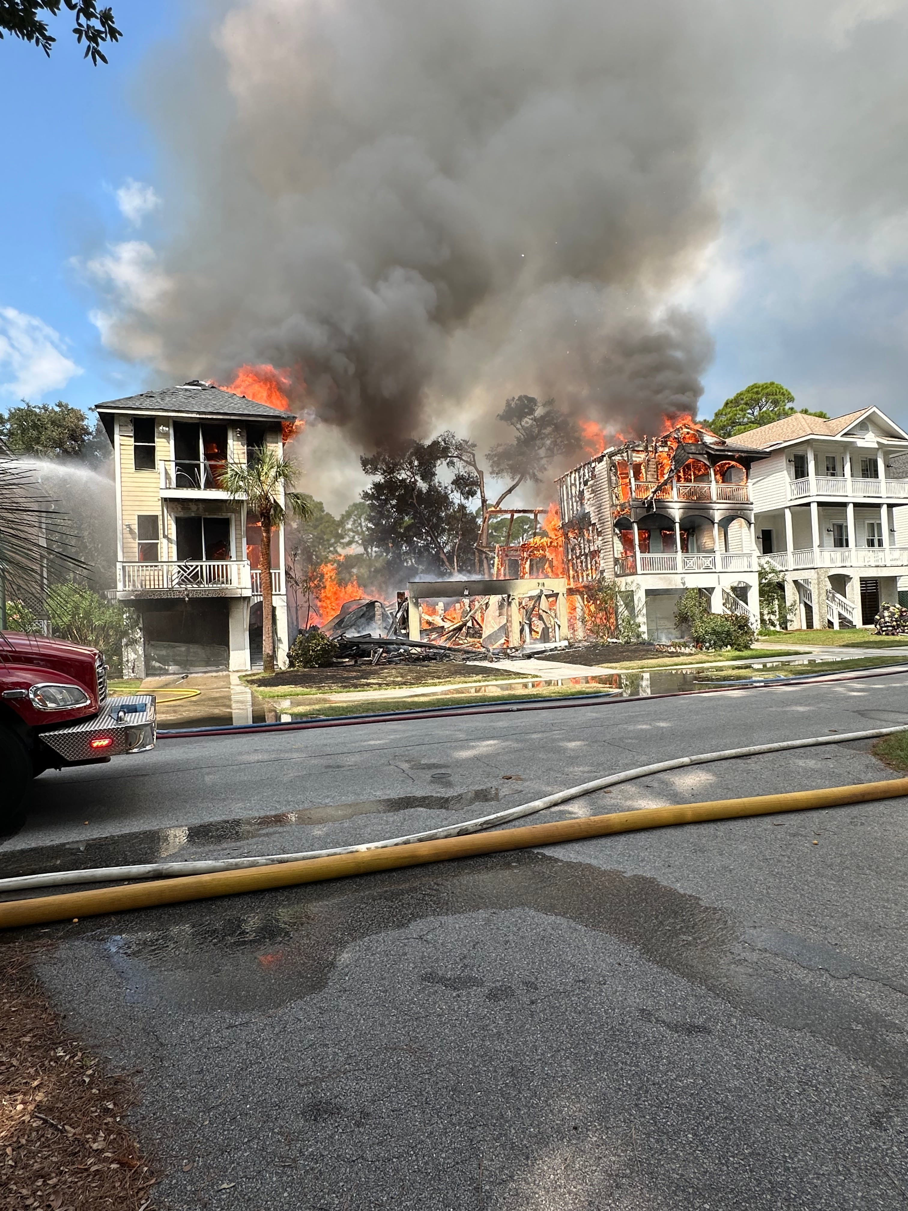 Multiple agencies responding to major fire on Fripp Island
