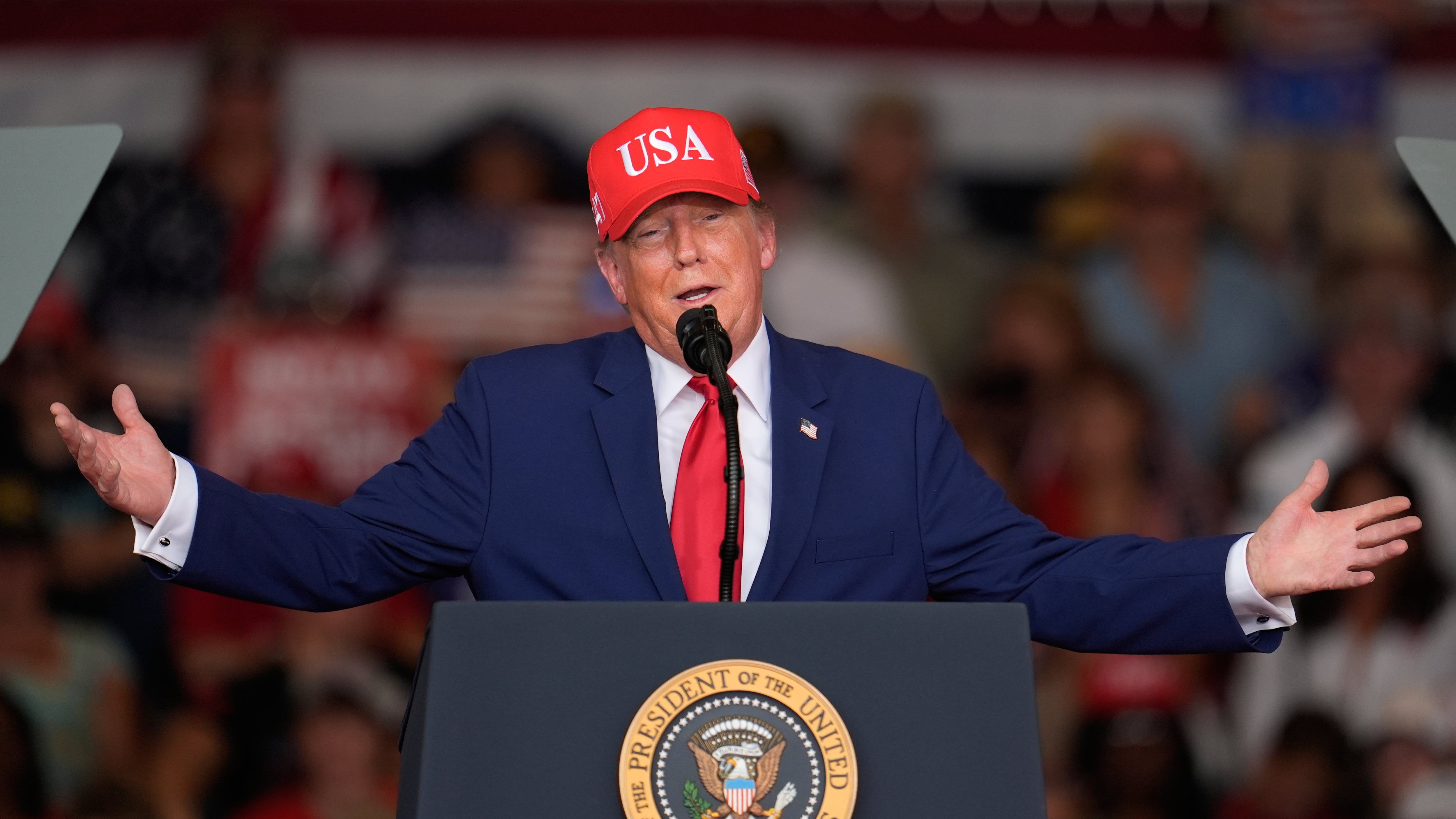 Trump Holds Midterm Rally at Clemson University Arena in Pendleton
