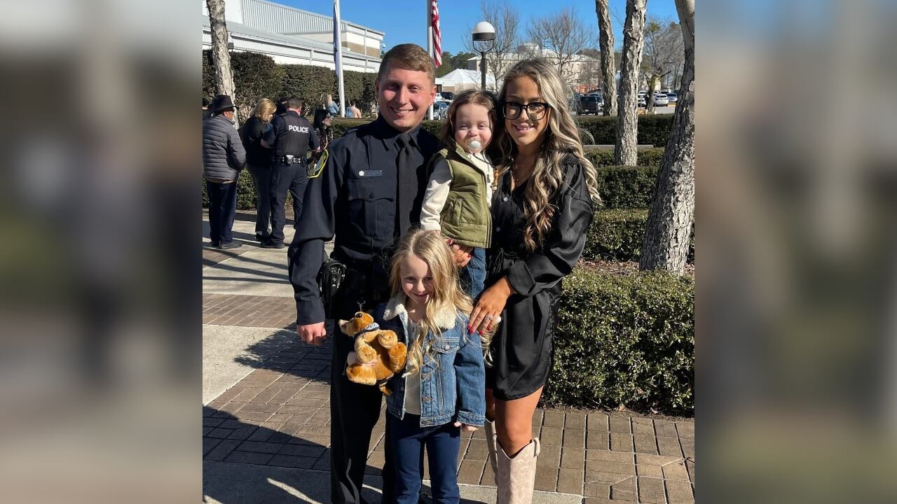Photos of fallen Columbia police officer Chris DeLong provided by his family.