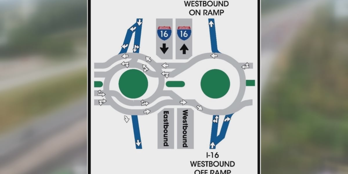 Temporary traffic shift happening on U.S. 280 at Interstate 16 this week