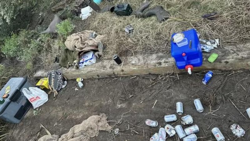 Illegal duck baiting and waste left on Saint Helena Island