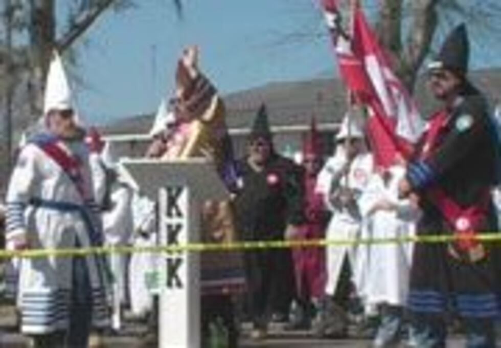 Raef Williams Ku Klux Klan holds meeting in Nahunta