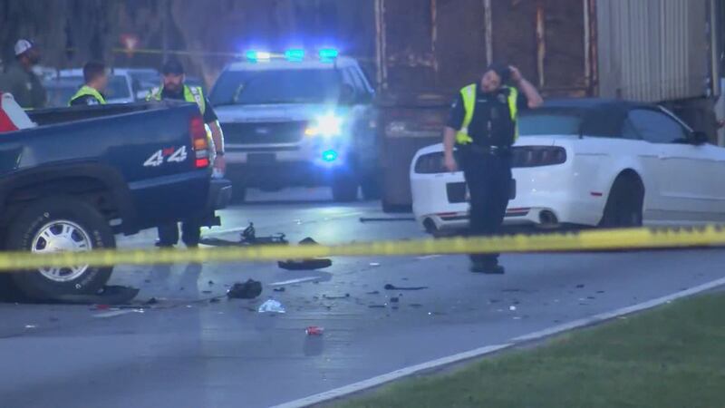 The Savannah Police Department is on the scene of a three vehicle crash on Abercorn Street.