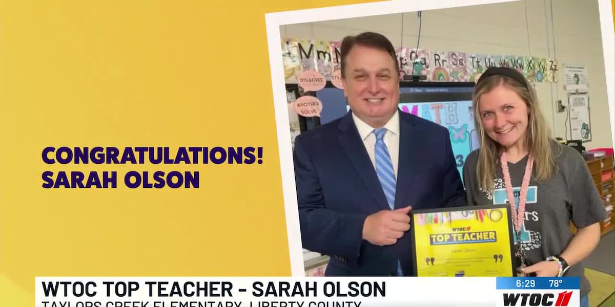 Teacher Sarah Rusk WTOC Top Teacher: Sarah Olson