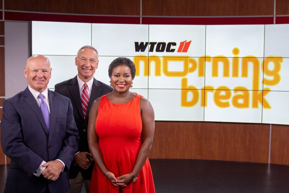 WTOC Morning Break Co-Hosts Tim Guidera, Ken Griner, and Cyreia Sandlin
