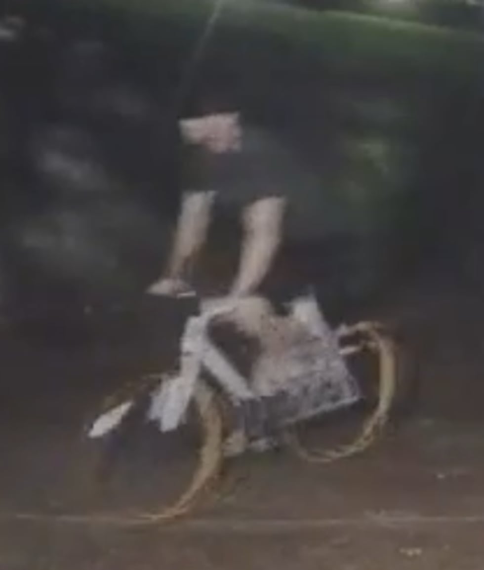 Police said the man escaped by bicycle.