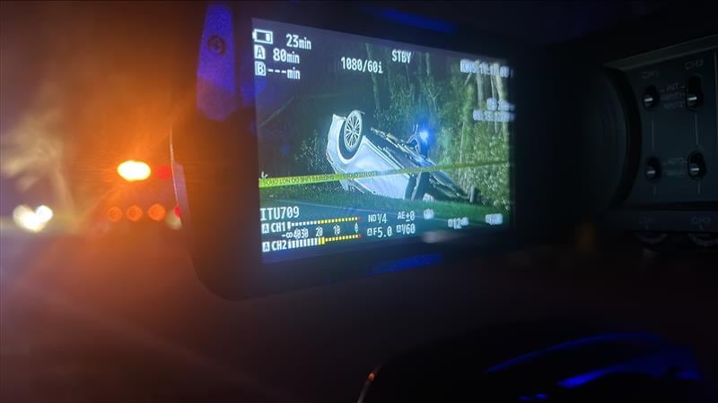 Vehicle flipped over on Ash Branch Rd.