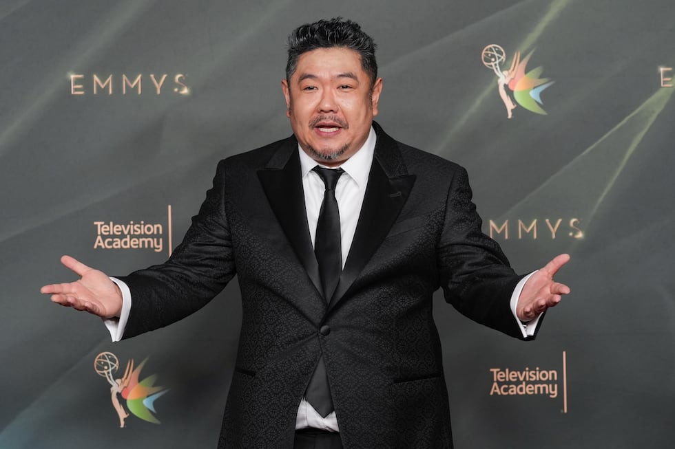 Eric Bauza poses in the press room during night two of the Creative Arts Emmy Awards on...