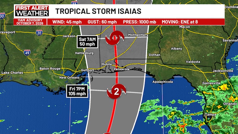 Isaias forms in the Gulf, landfall expected this weekend