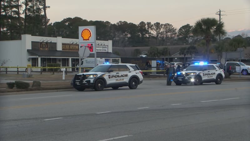 Heavy police presence in Hardeeville on Hwy. 17 off of I-95