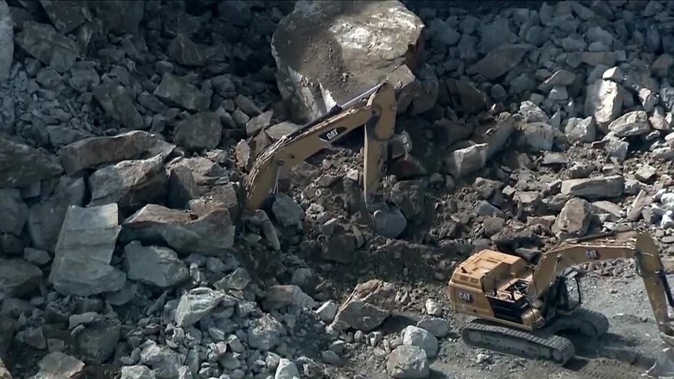 Buried In Rocks Worker dies after excavator is buried under rocks at quarry site