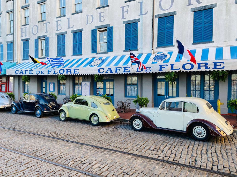 Film crews turned the Olympia Cafe on River Street into “Cafe de Flore” as they filmed scenes...