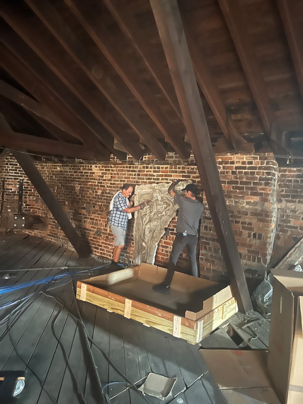 Two historical sculptures find a new home after sitting in storage for over a century