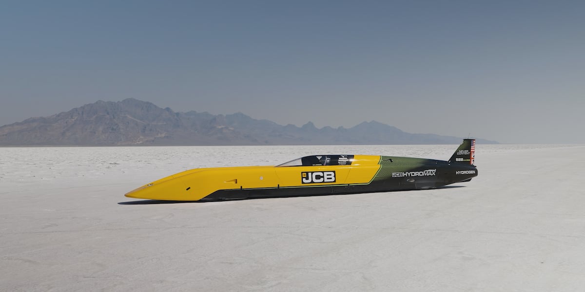 JCB sets 406 mph land-speed record with hydrogen-powered car