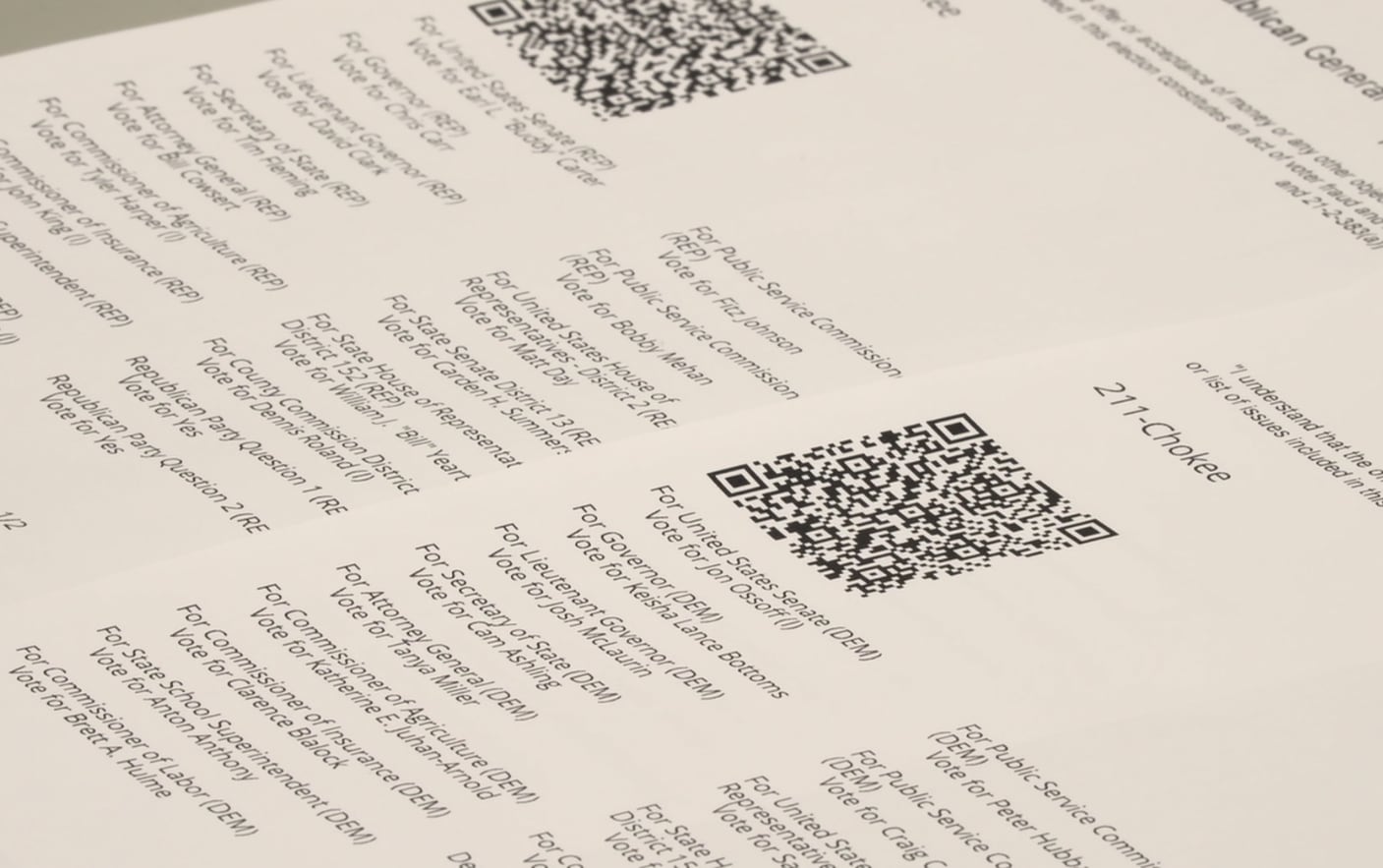 Georgia lawmakers move to push back QR code ballot - counting deadline