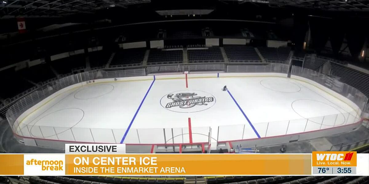 Preparing the ice for puck drop