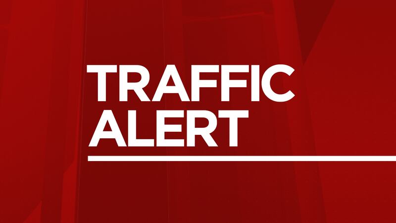 Traffic alert graphic associated with I-16 and I-95 road work in Coastal Georgia