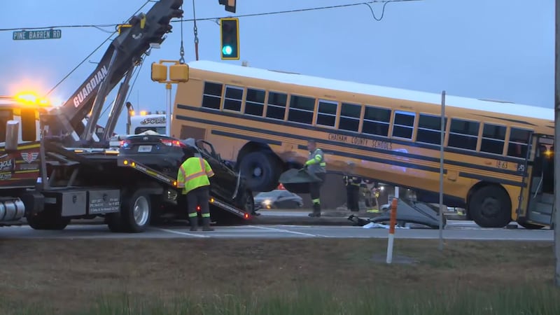Crash involving school bus at the intersection of Pine Barren Rd. and Pooler Pkwy.