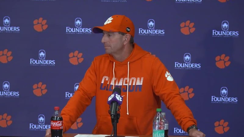 Coach Dabo Swinney's opening statement after Virginia Tech pulls off late comeback win at...