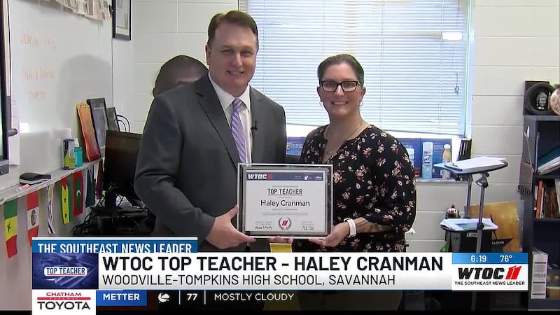 WTOC Top Teacher: Haley Cranman